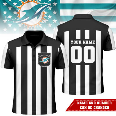 Miami Dolphins | Premium NFL Referees 3D Polo Shirt