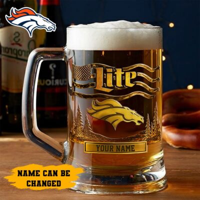 Denver Broncos | Premium NFL Miller Lite Beer Glasses