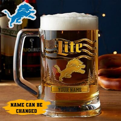 Detroit Lions | Premium NFL Miller Lite Beer Glasses