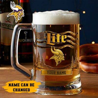 Minnesota Vikings | Premium NFL Miller Lite Beer Glasses