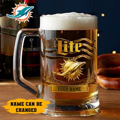 Miami Dolphins | Premium NFL Miller Lite Beer Glasses