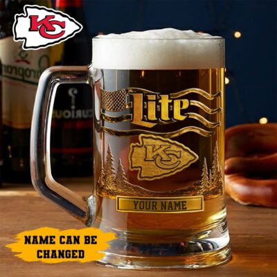 Kansas City Chiefs | Premium NFL Miller Lite Beer Glasses