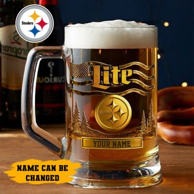 Pittsburgh Steelers | Premium NFL Miller Lite Beer Glasses