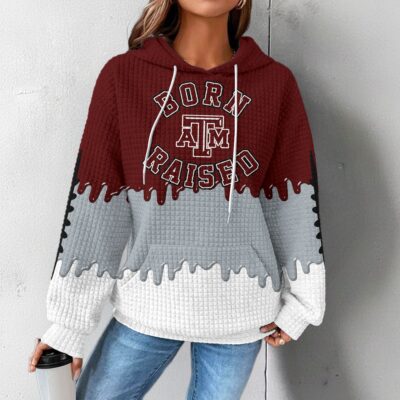 Texas A&M Aggies | Premium NCAA Born and Raised Waffle Hoodie