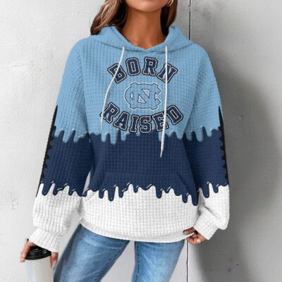North Carolina Tar Heels | Premium NCAA Born and Raised Waffle Hoodie