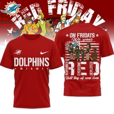 Miami Dolphins | Premium NFL Scooby-Doo Red Friday T-shirt