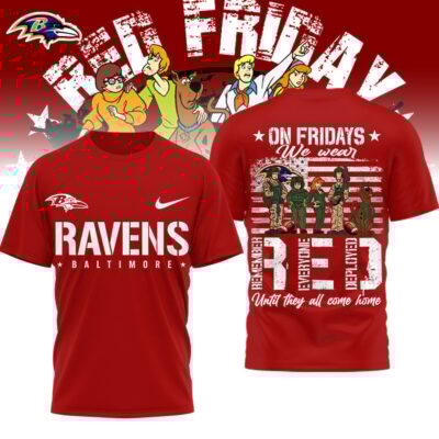 Baltimore Ravens | Premium NFL Scooby-Doo Red Friday T-shirt