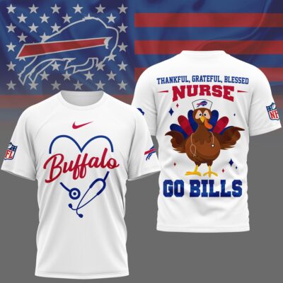 Buffalo Bills | Premium NFL Thankful Nurse 3D Shirt