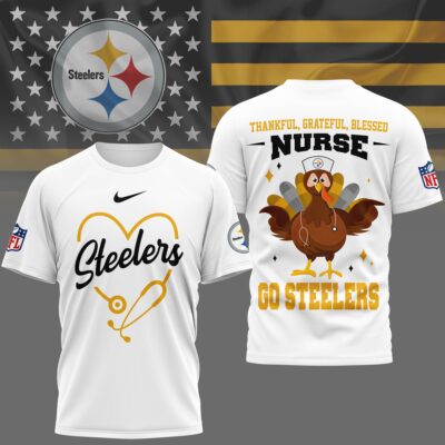 Pittsburgh Steelers | Premium NFL Thankful Nurse 3D Shirt