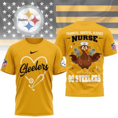 Pittsburgh Steelers | Premium NFL Thankful Nurse 3D Shirt