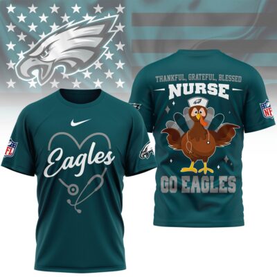 Philadelphia Eagles | Premium NFL Thankful Nurse 3D Shirt