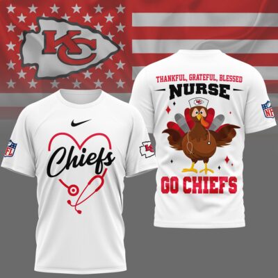 Kansas City Chiefs | Premium NFL Thankful Nurse 3D Shirt