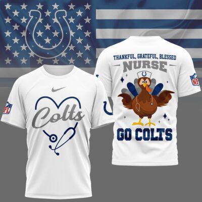 Indianapolis Colts | Premium NFL Thankful Nurse 3D Shirt