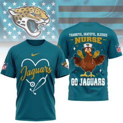 Jacksonville Jaguars | Premium NFL Thankful Nurse 3D Shirt