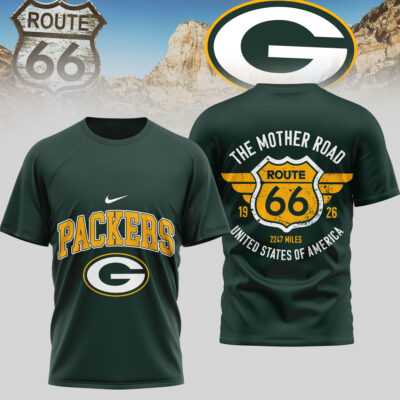 Green Bay Packers | Premium NFL Route 66 3D Shirt