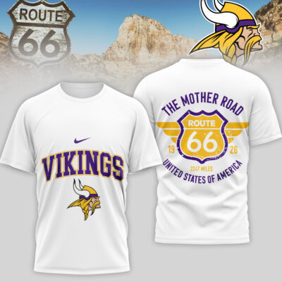Minnesota Vikings | Premium NFL Route 66 3D Shirt