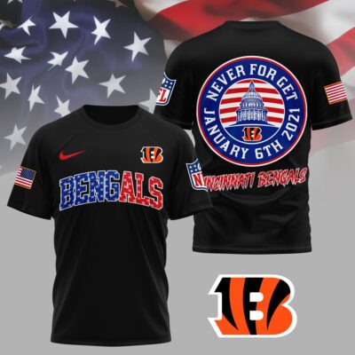 Cincinnati Bengals | Premium NFL Never Forget January 6th 3D Shirt