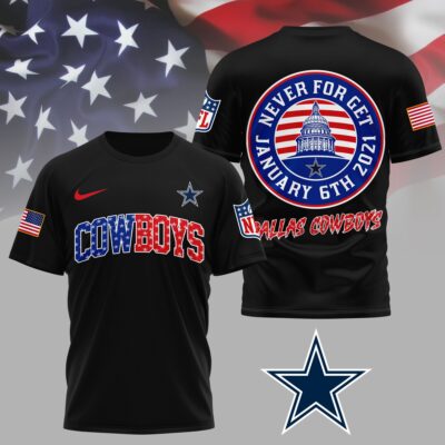 Dallas Cowboys | Premium NFL Never Forget January 6th 3D Shirt