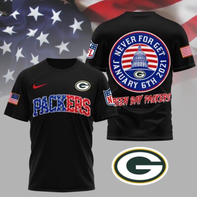 Green Bay Packers | Premium NFL Never Forget January 6th 3D Shirt