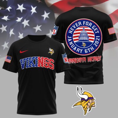 Minnesota Vikings | Premium NFL Never Forget January 6th 3D Shirt