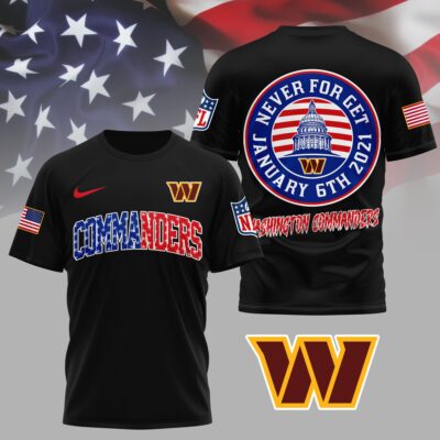 Washington Commanders | Premium NFL Never Forget January 6th 3D Shirt