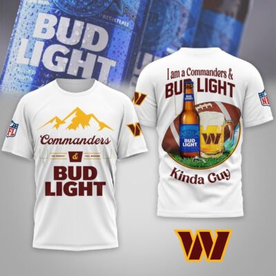 Washington Commanders | Premium NFL Bud Light 3D Shirts HY