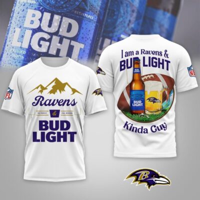 Baltimore Ravens | Premium NFL Bud Light 3D Shirts HY