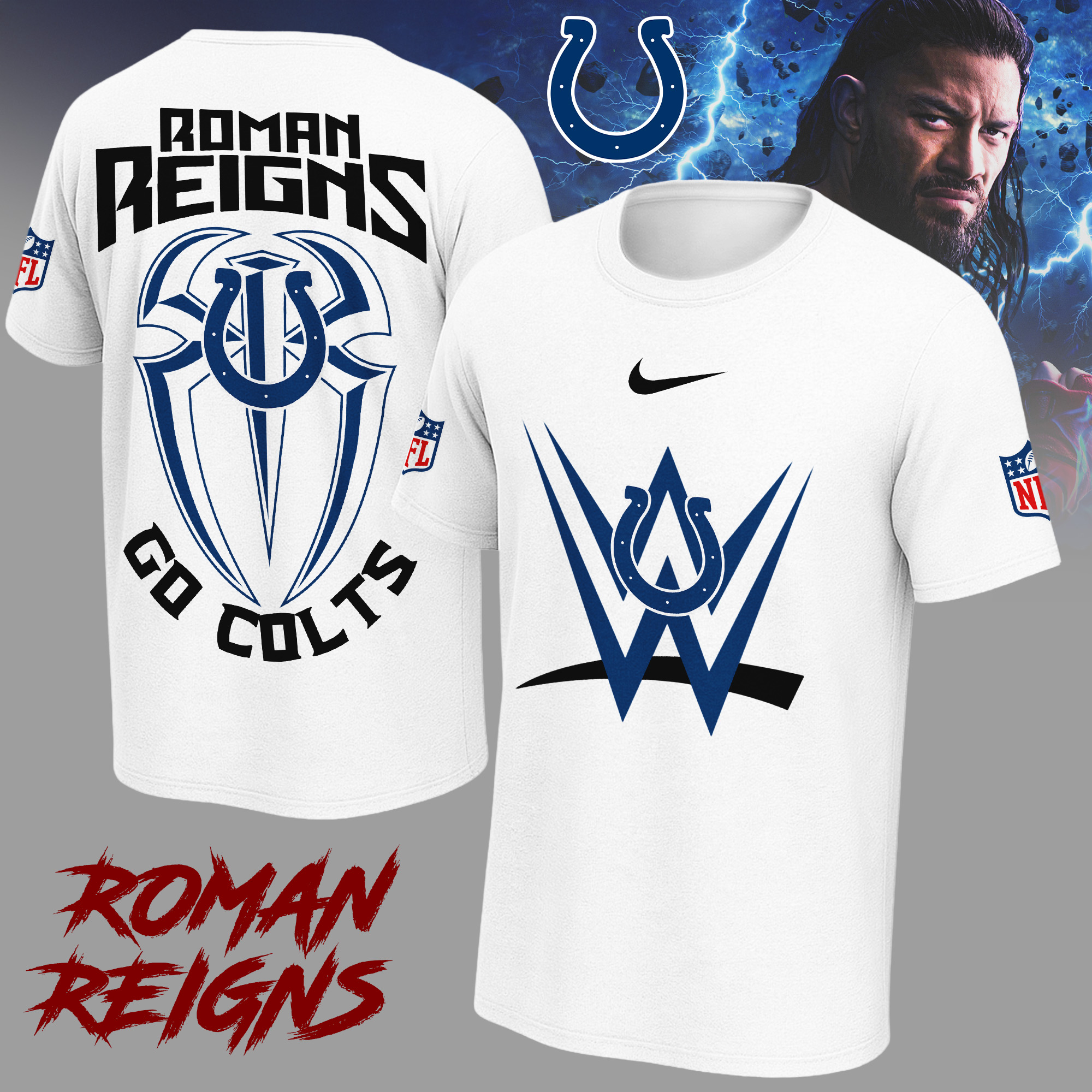 Indianapolis Colts | Premium NFL and RRG Fan 3D Shirt - Image 2