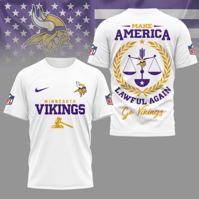 Minnesota Vikings | Premium NFL Make America Lawful Again 3D Shirt