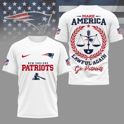 New England Patriots | Premium NFL Make America Lawful Again 3D Shirt