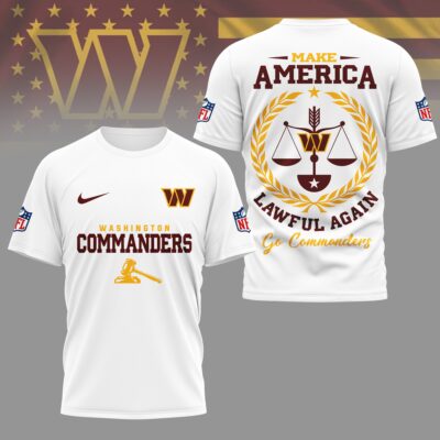 Washington Commanders | Premium NFL Make America Lawful Again 3D Shirt