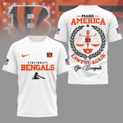 Cincinnati Bengals | Premium NFL Make America Lawful Again 3D Shirt