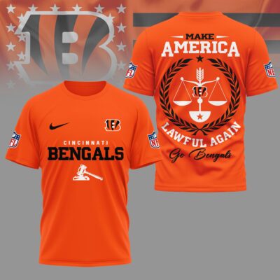 Cincinnati Bengals | Premium NFL Make America Lawful Again 3D Shirt