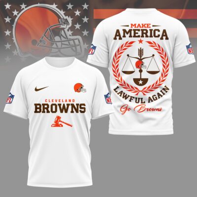 Cleveland Browns | Premium NFL Make America Lawful Again 3D Shirt