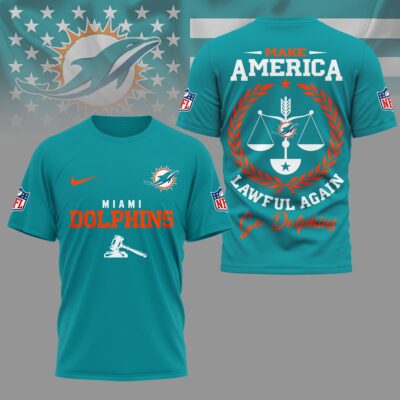 Miami Dolphins | Premium NFL Make America Lawful Again 3D Shirt