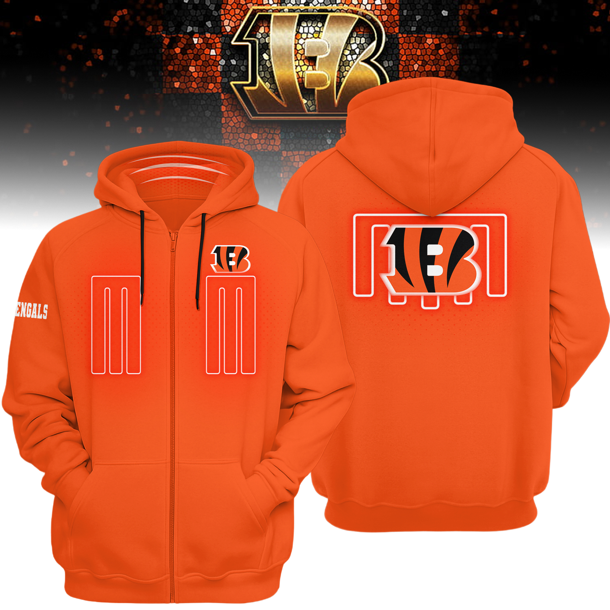 Cincinnati Bengals | Premium NFL Heated Zip Hoodie - Image 2