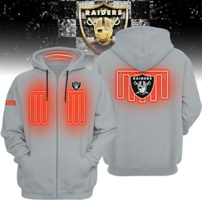 Alternative view of Las Vegas Raiders | Premium NFL Heated Zip Hoodie