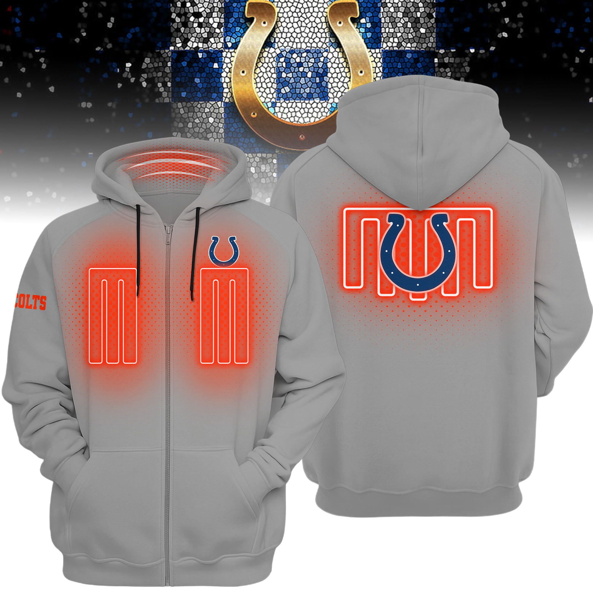 Indianapolis Colts | Premium NFL Heated Zip Hoodie - Image 2