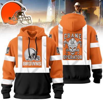 Cleveland Browns | Premium NFL Crane Operator High-Vis Hoodie