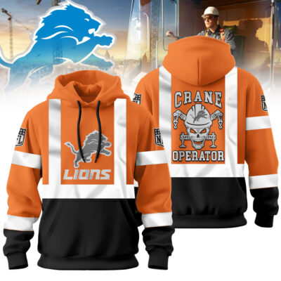 Detroit Lions | Premium NFL Crane Operator High-Vis Hoodie