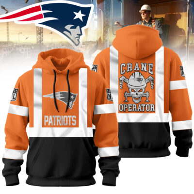 New England Patriots | Premium NFL Crane Operator High-Vis Hoodie - 4XL