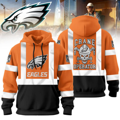 Philadelphia Eagles | Premium NFL Crane Operator High-Vis Hoodie - 3XL