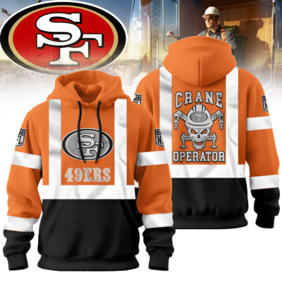 San Francisco 49ers | Premium NFL Crane Operator High-Vis Hoodie - 4XL