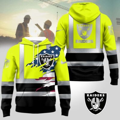 Las Vegas Raiders | Premium NFL Patriotic Hi-Vis Safety Hoodie