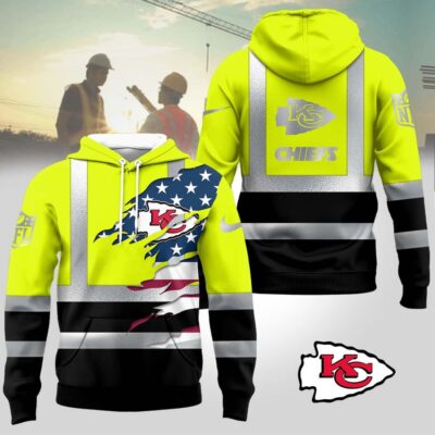 Kansas City Chiefs | Premium NFL Patriotic Hi-Vis Safety Hoodie