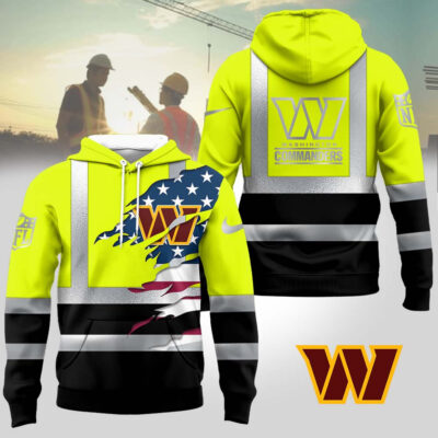 Washington Commanders | Premium NFL Patriotic Hi-Vis Safety Hoodie