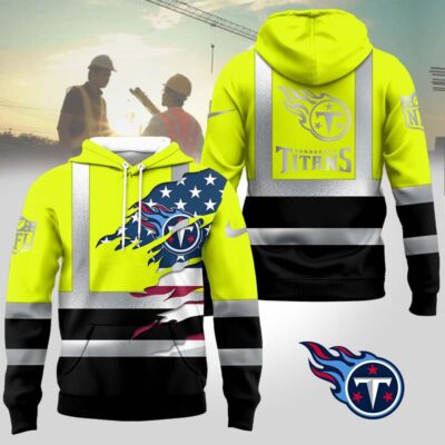 Tennessee Titans | Premium NFL Patriotic Hi-Vis Safety Hoodie