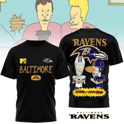 Baltimore Ravens | Premium NFL Funny Beavis and Butt-Head Shirt