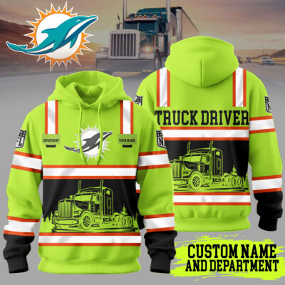 Miami Dolphins | Premium NFL Truck Driver Hoodie