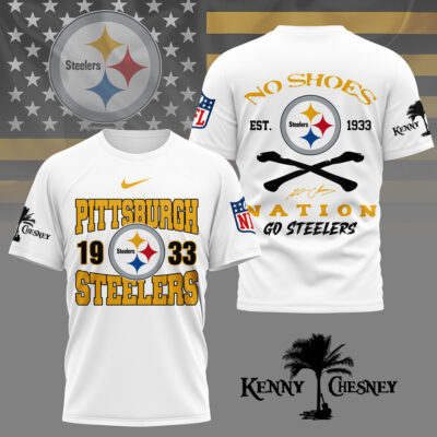 Pittsburgh Steelers | Premium NFL Kenny Chesney Football Fan Shirt - M, White